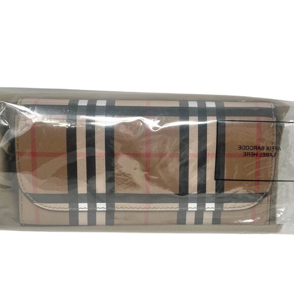 NWT BURBERRY Vintage Check Bonded Leather Halton Wallet - Picture 5 of 7